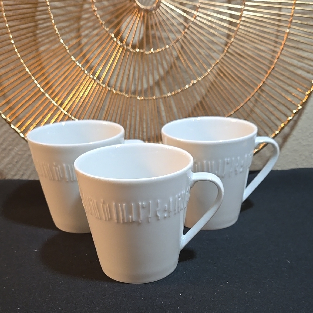 Spal Porcelanas Portugal Set Of Three Coffee Mugs.